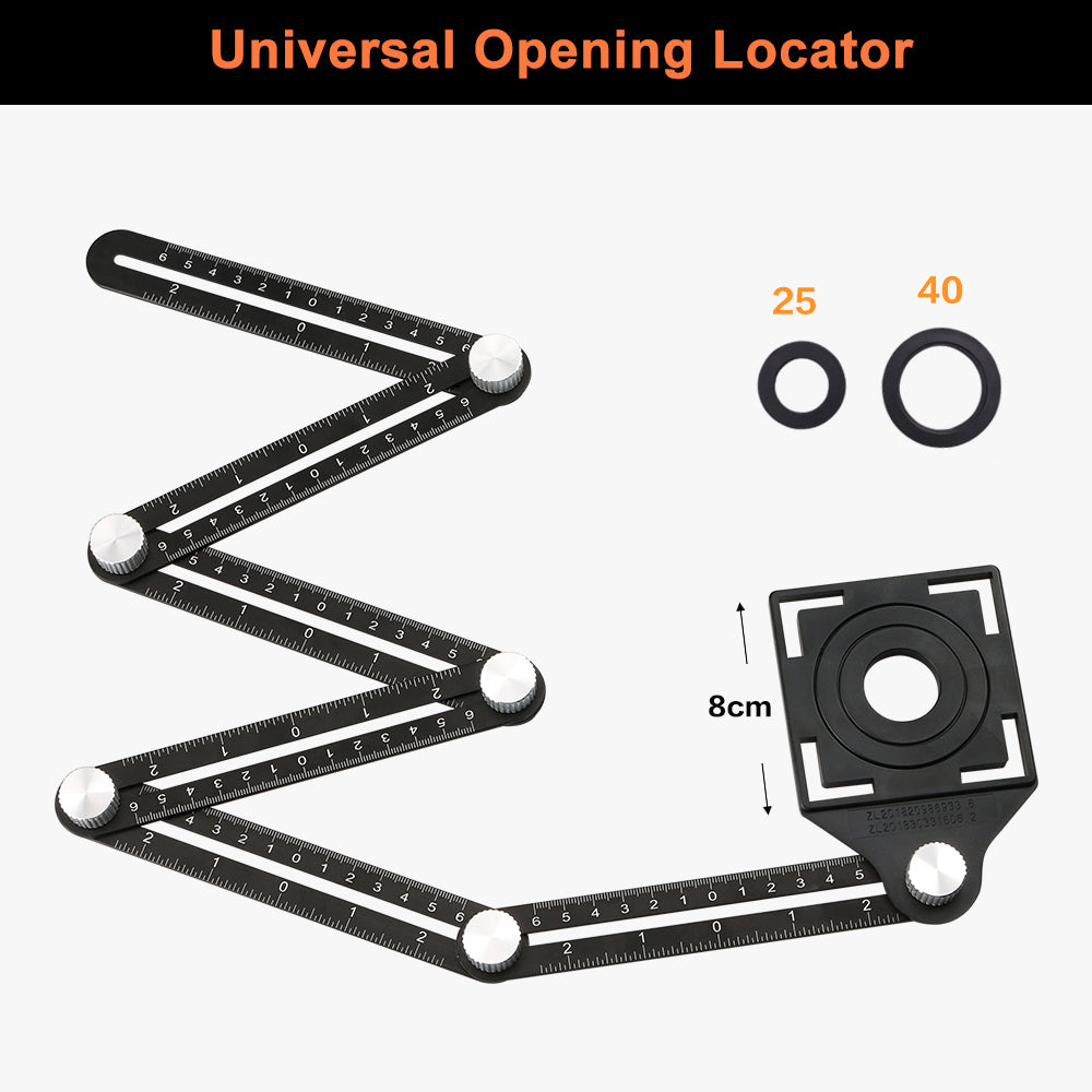 Règle de mesure multi-angles réglable - Outil de précision en alliage d'aluminium