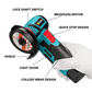 Smerigliatrice angolare a batteria da 12 V - Doppio pacco batteria + caricatore rapido
