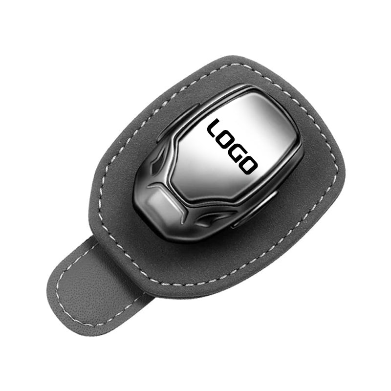 Zamszowy wielofunkcyjny klips do okularów z logo samochodu