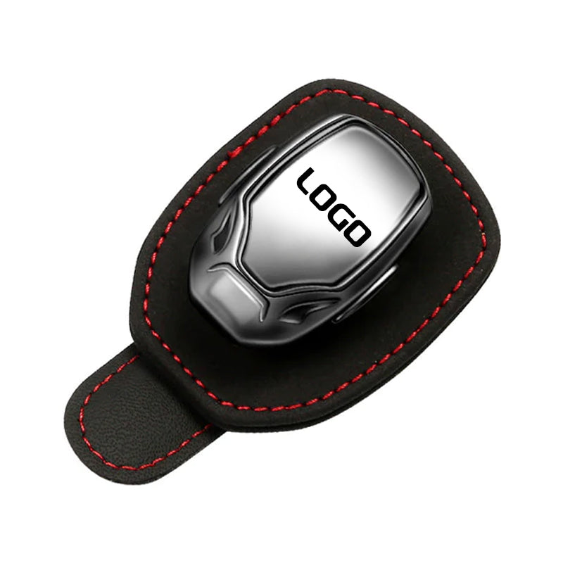 Zamszowy wielofunkcyjny klips do okularów z logo samochodu