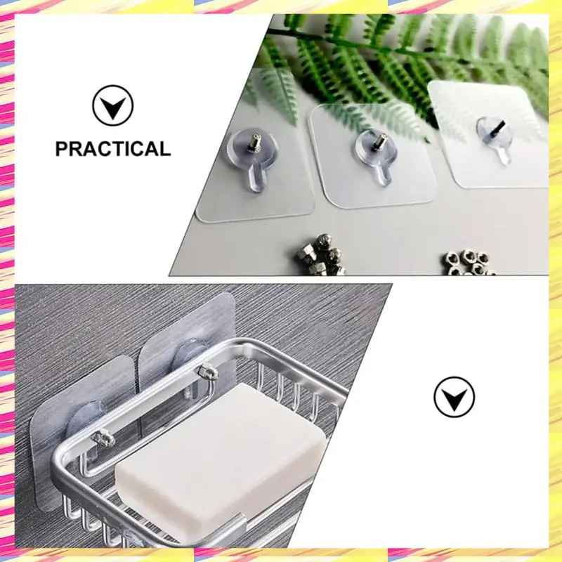 Transparentní háček pro montáž na stěnu zdarma (20 ks)