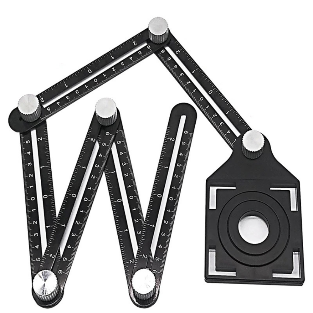 Règle de mesure multi-angles réglable - Outil de précision en alliage d'aluminium
